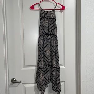 Patterned midi dress, size medium